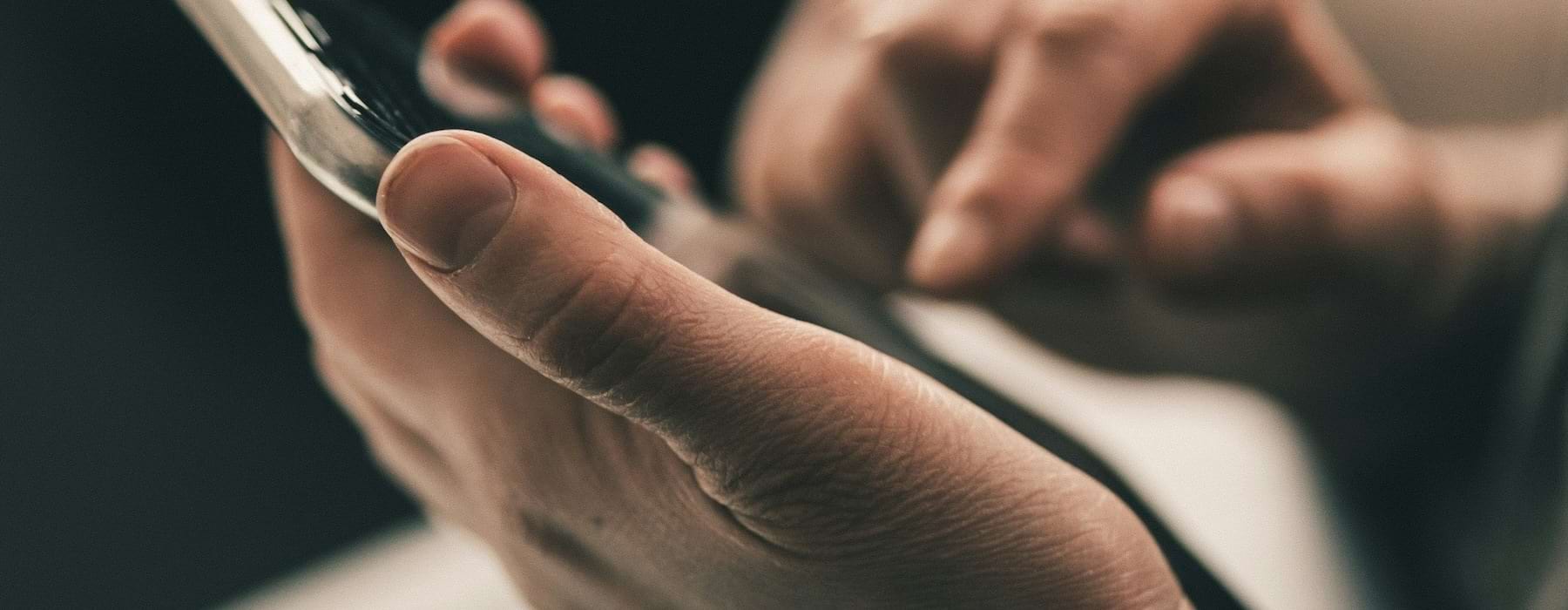 a person using a phone